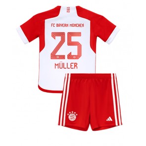 Bayern Munich Thomas Muller #25 Domaci Dres za Dječji 2023-24 Kratak Rukavima (+ kratke hlače)